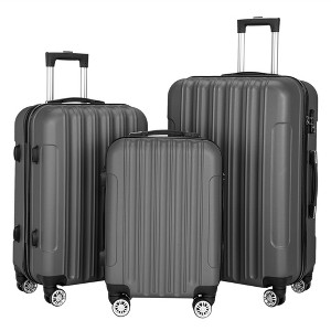 KTMBDW 3 Piece Luggage Sets, Lightweight with Spinner Wheels TSA Lock Hardside Travel Rolling Suitcases 20/24/28in for Carry On Check-in Business Trip - 1 of 4