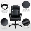 Ergonomic High Back Executive Office Chair with Padded Armrests, Adjustable Height PU Leather Computer Desk Chair with Breathable Mesh Backrest - 4 of 4