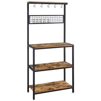 Yaheetech Kitchen Bakers Rack With 4 Storage Shelves