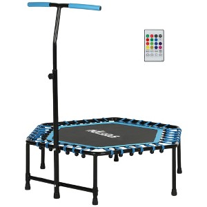 45" Rebounder Trampoline for Adults, Quiet Bungee Rebounder with LED Lights and Adjustable Handle - 1 of 4