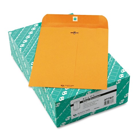 250 per Box Columbian 9 x 12 Clasp Envelopes with Clasp Closure and Gummed Seal COLO921 28 lb Kraft Paper 