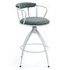 DSVIMOY Counter and Bar Stool Set of 2 Modern Swivel Stools with Fabric Seat and Metal Frame for Kitchen and Dining, Blue, 26.77"*20.87"*12.6" - 4 of 4