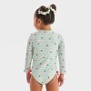 Toddler Girls' Long Sleeve Half Zip One Piece Rash Guard  - Cat & Jack™ - 2 of 3