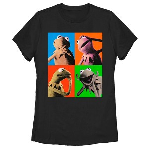 Women's The Muppets Kermit Pop Art T-Shirt - 1 of 4