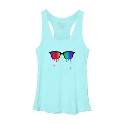 Adult Design By Humans Love Wins Hipster Glasses Pride By badbugs Racerback Tank Top