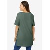 Woman Within Plus Size Perfect Short-Sleeve Boatneck Tunic - 3 of 4