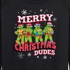 Women's - Teenage Mutant Ninja Turtles - Merry Christmas Dude Lightweight French Terry Wide Neck Long Sleeve Shirt - 2 of 4