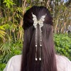 Unique Bargains Women's Butterfly Tassel Hair Clips and Pins Gold Tone 2 Pcs - 2 of 4