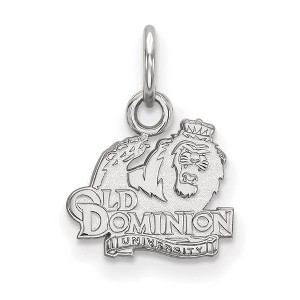 Black Bow Jewelry 14k White Gold Old Dominion Monarchs NCAA Extra Small Pendant - 1 of 3