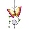 Alpine Corporation LED Solar Orange Butterfly Wind Chime: Garden Decor with Solar-Powered Light - 2 of 4