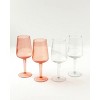 Slickblue Handcrafted Wine Glasses, 15oz Capacity, Set of 2 – Blush with Pebbled Glass Texture - 4 of 4