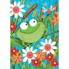 Froggy Fun Summer House Flag Floral 28" x 40" Briarwood Lane - 3 of 4