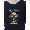 Rick and Morty Mens' TV Show Series Spaceship Sleep Pajama Shirt Black - 2 of 3