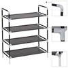 vidaXL Shoe Rack Black Metal Standard Shoe Rack Rectangular - Black 23.6" x 11.4" x 28" - 2 of 4