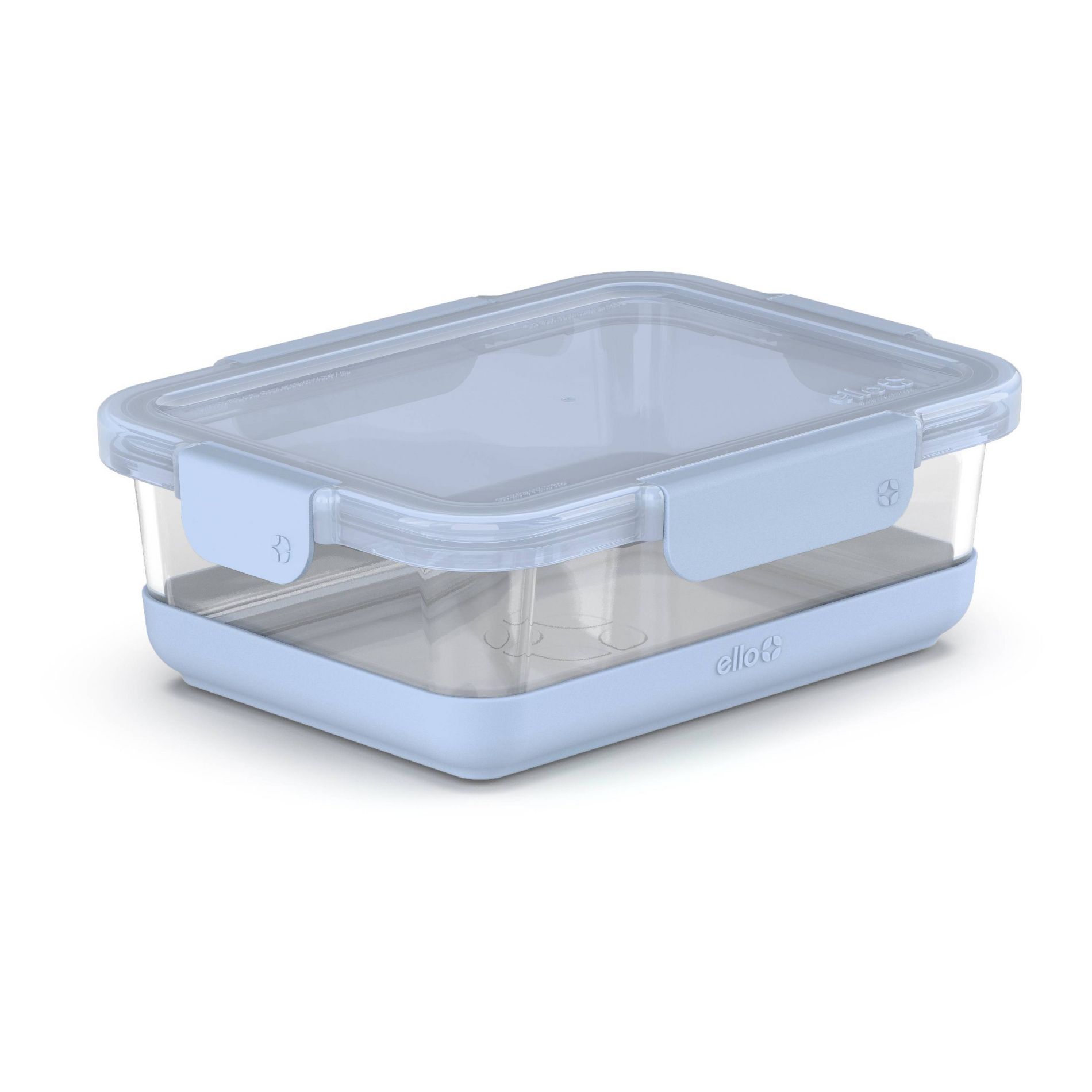 Ello Refresh 5 Cup Glass Food Storage Container Blue:  Microwave & Oven Safe, Dishwasher Safe, Freezer Safe