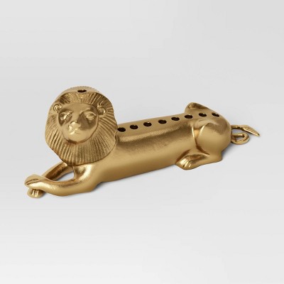 Lion Menorah Candle Holder Gold - Threshold™