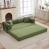 78'' Convertible Sleeper Sofa Bed,4-in-1 Corduroy Boneless Couch with Pillows, Folding Sectional Sofa with Pull-Out Bed - 2 of 4