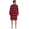 Ashford & Brooks Mens Flannel Plaid Long Sleep Shirt Henley Nightshirt - 4 of 4
