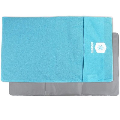 ICEWRAPS EXTRA COVER ONLY for 12"x21" Clay Ice Pack | Reusable and Washable Soft Fabric Cover for Cold Pack | Blue Fabric Cover
