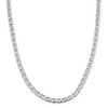 Black Bow Jewelry Mens 6.5mm Sterling Silver Solid Flat Cuban Anchor Chain Necklace - 2 of 4