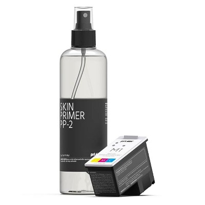 Prinker S Temporary Tattoo Color Ink Refill Set with Premium Cosmetic Full Color Ink Cartridge and Skin Primer - Compatible with Prinker S device