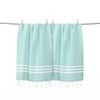 2pc Alara Pestemal Beach Towel Soft Aqua/White - Linum Home Textiles: Lightweight & Quick-Dry - 2 of 4