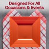 Smarty Had A Party Burnt Orange Square Plastic Plates Wedding Set - 30 Sets - 4 of 4