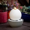 Sullivans 9" White Sphere Tabletop Fountain, White - 3 of 4