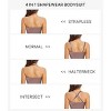 NEBILITY Strapless Shapewear Bodysuit for Women Thong Body Shaper Tummy Control Seamless Tank Top Leotard - 3 of 4