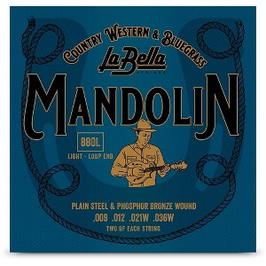 La Bella 880 Phosphor Bronze Mandolin Strings - Light - 1 of 1