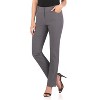 Rekucci Women’s 5 Pocket Straight Leg Pants with Stretch Waistband – Slim Fit Business Casual Trousers - Graphite, 4 - 4 of 4