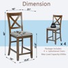 Sapphtopaz Dining Chairs Set of 4 Kitchen Chair with Padded Seat Height Chair with Backrest Dining Room Chairs for Kitchen, Bedroom - 4 of 4