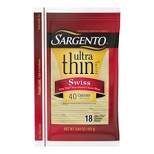 Sargento Ultra Thin Natural Swiss Cheese Slices - 6.84oz/18 slices