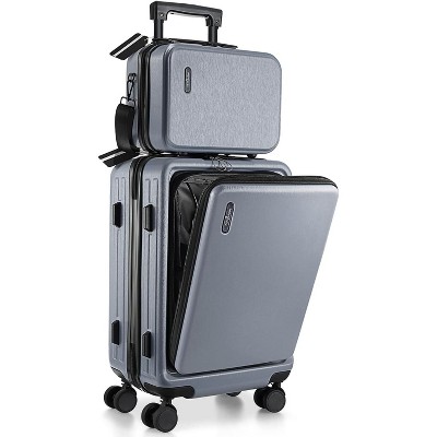 Airline Approved 22 Inch Carry On, Hard-shell Rolling Luggage with Durable Build, Includes Cosmetic Case