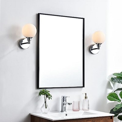 Brass and Frosted White Glass Modern Wall Sconce