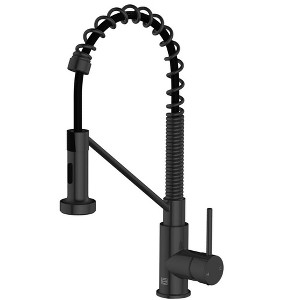 Elegant Lighting Yara Single Handle Pull Down Sprayer Kitchen Faucet in Matte Black - 1 of 4