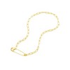 Adornia 14k Gold Plated Safety Pin Paper Clip Chain Necklace - 4 of 4