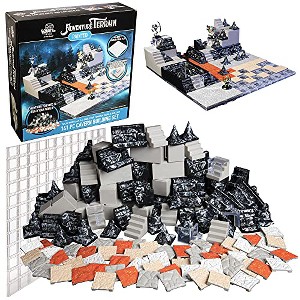 Monster Adventure Terrain - 141pc Painted Cavern Expansion Set w Baseplate - Fully Modular and Stackable 3-D Tabletop World Builder Compatible with - 1 of 1