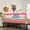 Infans 71" Foldable Baby Bed Rail Guard Toddlers Swing Down Safety Bedrail Pink - 2 of 4