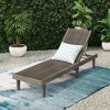 Outdoor Wooden Chaise Lounge Chair - image 2 of 4