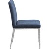 Meridina Furniture,Reeves Navy Chenille Fabric Upholstered Dining Side Chair, Set of 2 - 4 of 4