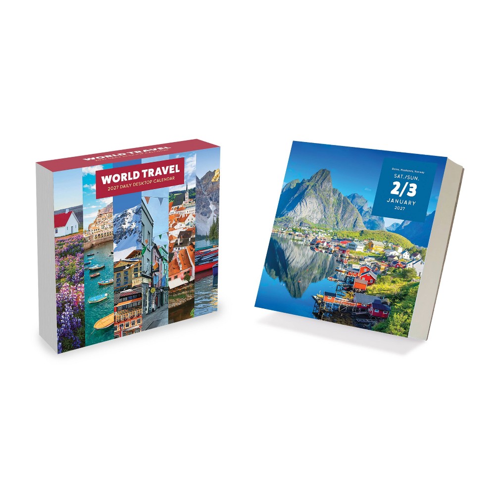 TF Publishing 2027 World Travel Daily Desktop Calendar