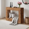 47 Farmhouse Console Table with Storage Shelf - Wood Sofa Table Behind Couch, Vintage Hallway Accent Table for Living Room Entryway - 3 of 4