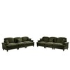 Classic Chenille Sleeper Sofa Couch with Flared Arms, Removable Skirt & 3 Ottomans - 4 of 4