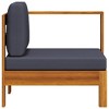 Wooden Sofa Dark Grey Solid Acacia Wood 27.6 in x 25.6 in x 23.6 in vidaXL - 4 of 4