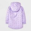 Toddler Girls' Hooded Floral Printed Parka Jacket - Cat & Jack™ Lavender - 2 of 4
