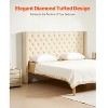 VEVOR Headboard, King Size Headboard with Adjustable Height, Comfortable Diamond Tufted for King Size Bed, W84.1 x H (54.33-60.24) x D 8.27 in, Beige - 3 of 4
