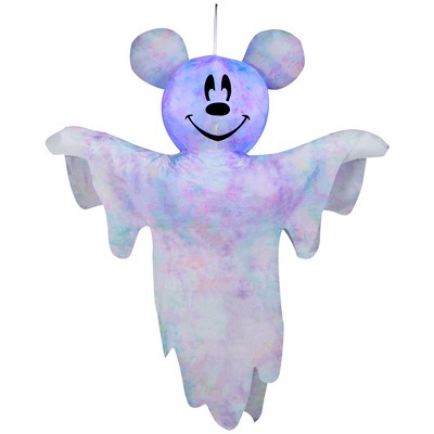 Gemmy Airblown Inflatable Hanging Mickey in Shibori Tie Dye w/Blinking Lights Disney , 4 ft Tall, Multi