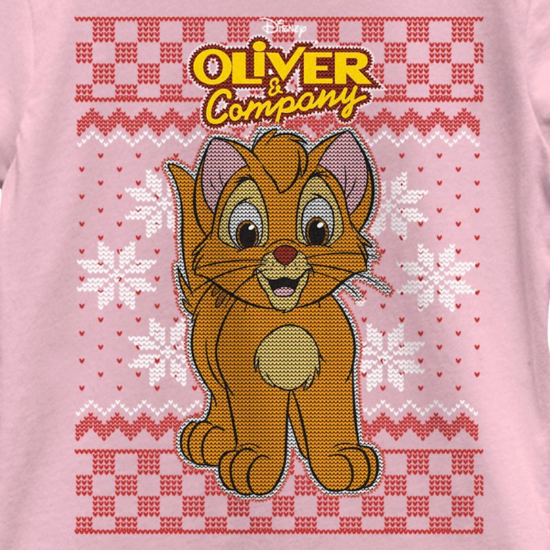 Girl's Oliver & Company Christmas Oliver T-Shirt, 2 of 5