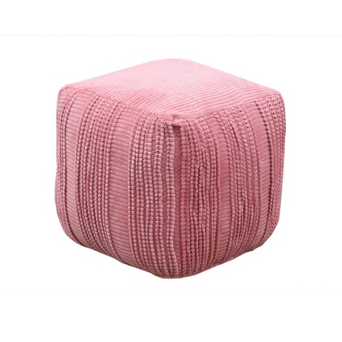 Pink pouf cheap ottoman target